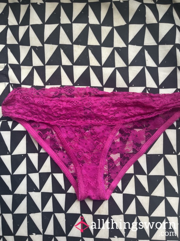 Sexy Pink Lace Scented Used Lace Panty