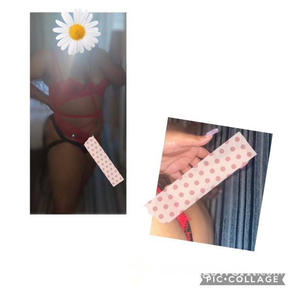 Sexy Red Lace Body With Strap & Dildo