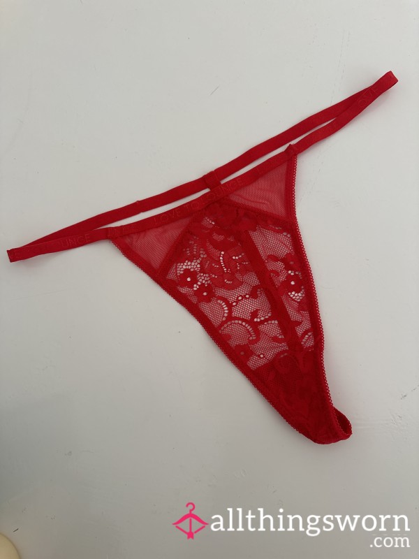 Sexy Red Lace Thong