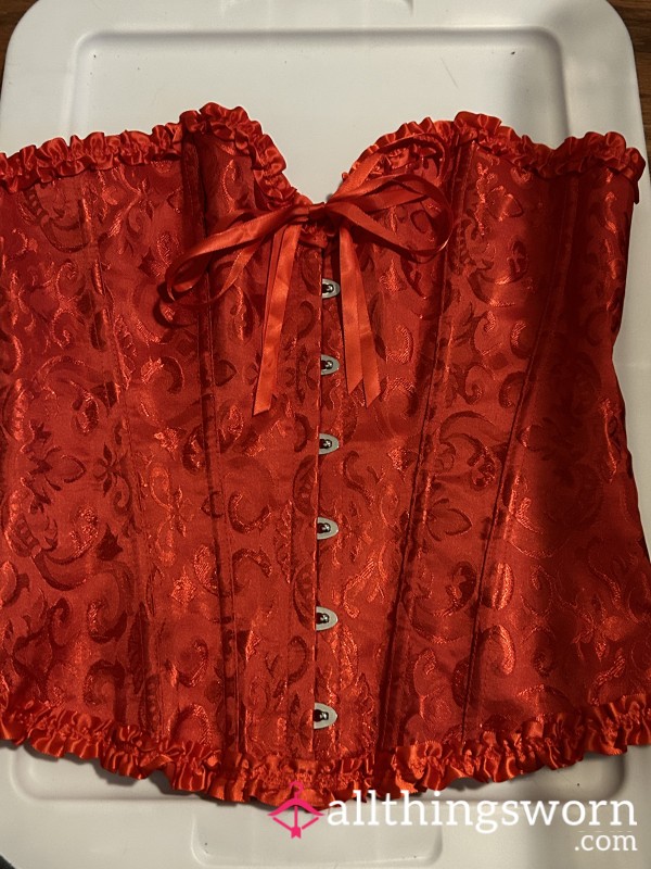 Sexy Red Laced Corset!