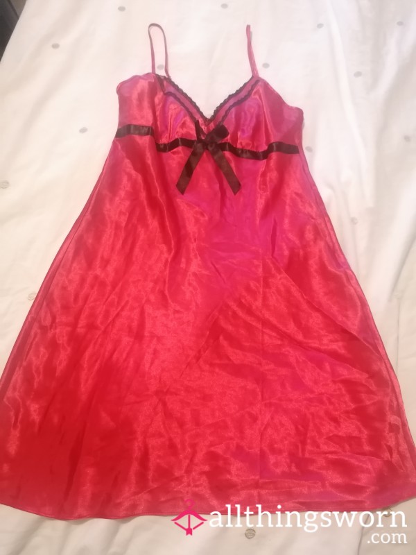 S**y Red Satin Slip