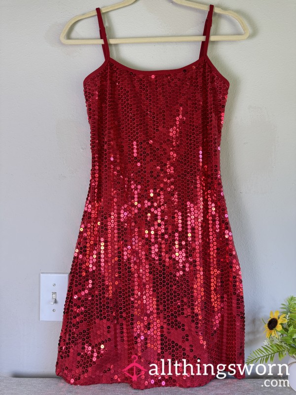 S**y Red Sequin Dress *worn* , Women’s Medium