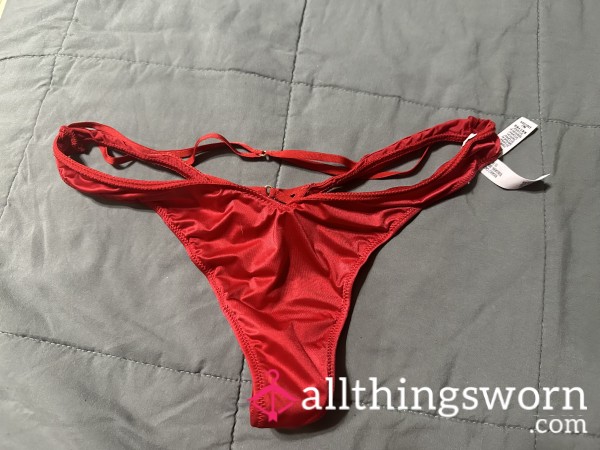 S**y Satin Red Victoria Secret Thong