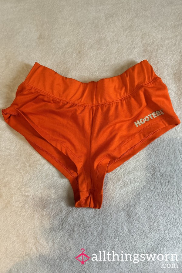 S**y Size XXXS Hooters Girl Uniform Booty Shorts Orange