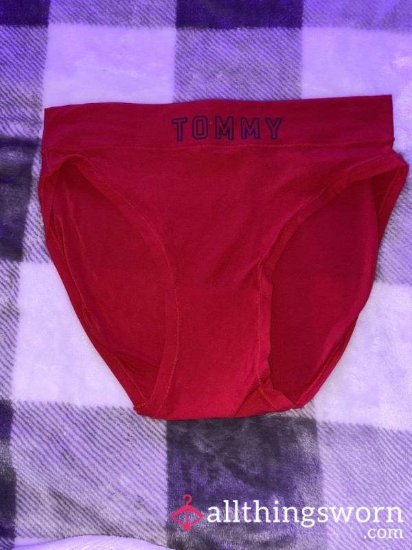 ❤️Sheer Highwaisted Tommy Hilfiger Red Panties❤️