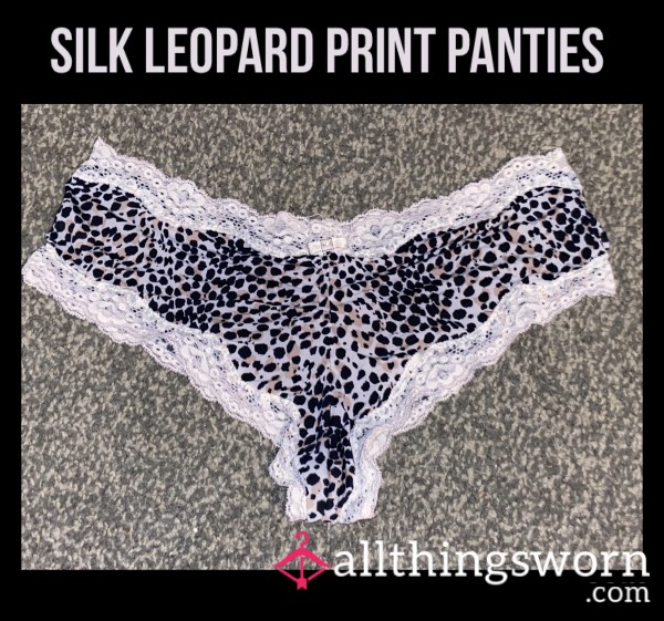 Silk Leopard Print Panties🐆