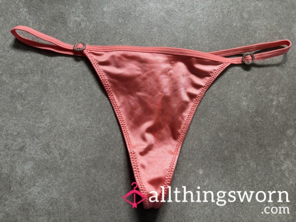 Silky Coral Thong 1-2 Days Wear