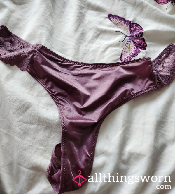 Silky Purple Thong