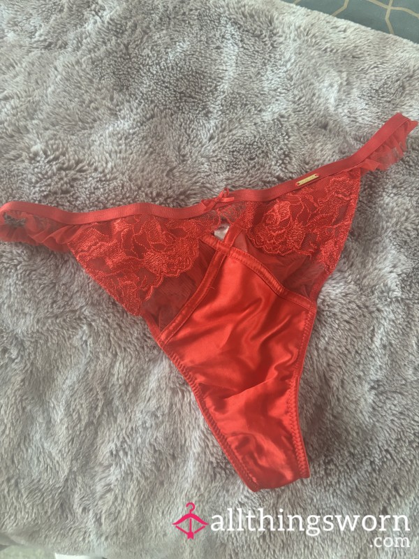 Silky Red Thong 2 Days Wear Creamy