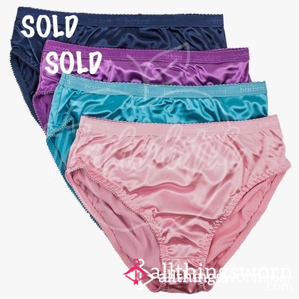 Silky, Satin Panties (S) | 2 Of 4 Pairs Available