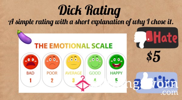 Simple Short And Sweet D*ck Rating 🍆🍒