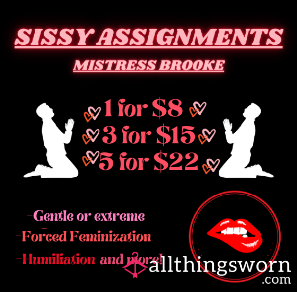 Sissy Training Assignments!💦🩷💅