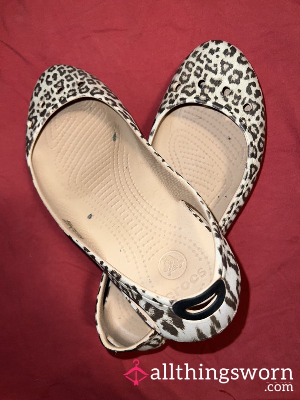 Size 11 Cheetah Print Crocs - Free Shipping