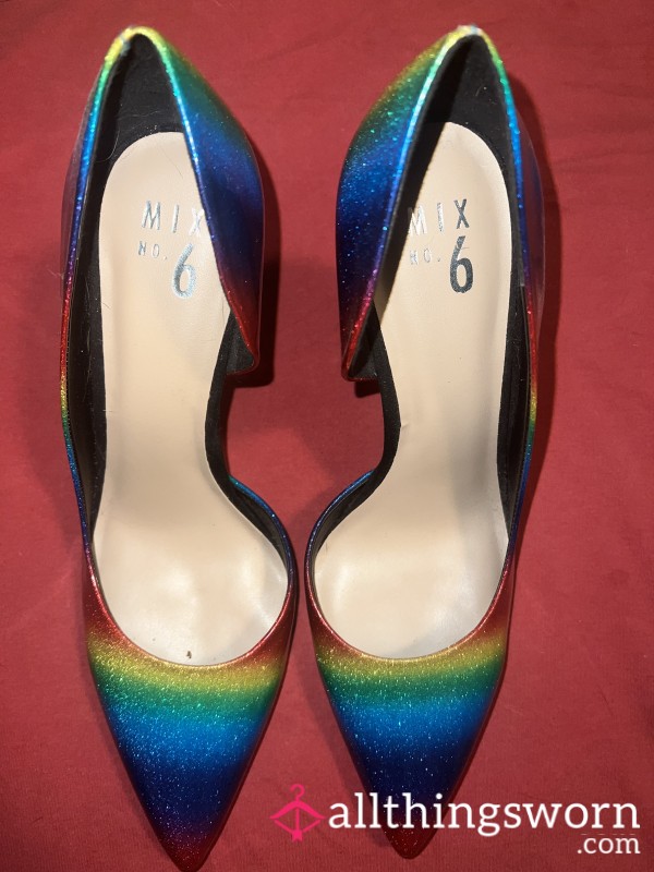 Size 11 Lightly Worn Rainbow Heels