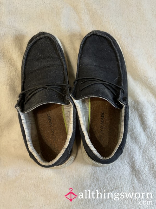 Size 8 Black Well Worn Bruno Marc Slip On Loafers Casual Shoes