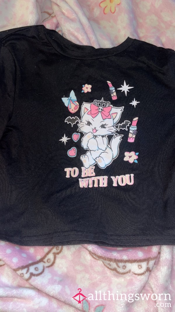 (Size L Fits Like M) Kitty Crop-Top 💖