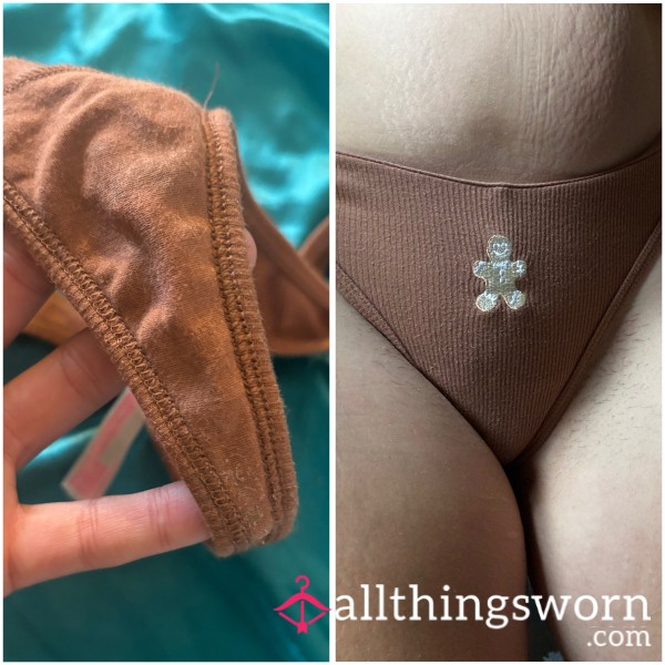 Size Medium Brown Christmas Thong