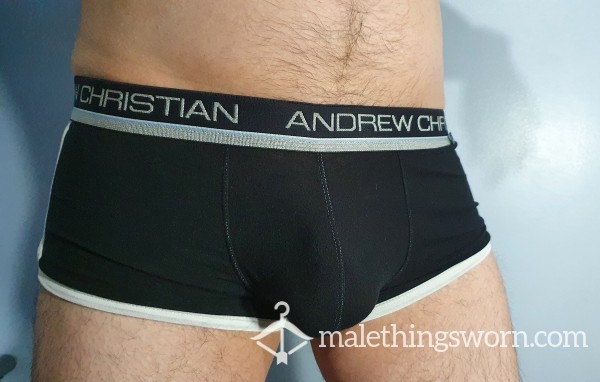 Sleek And Light, Black Andrew Christian Boxers - M