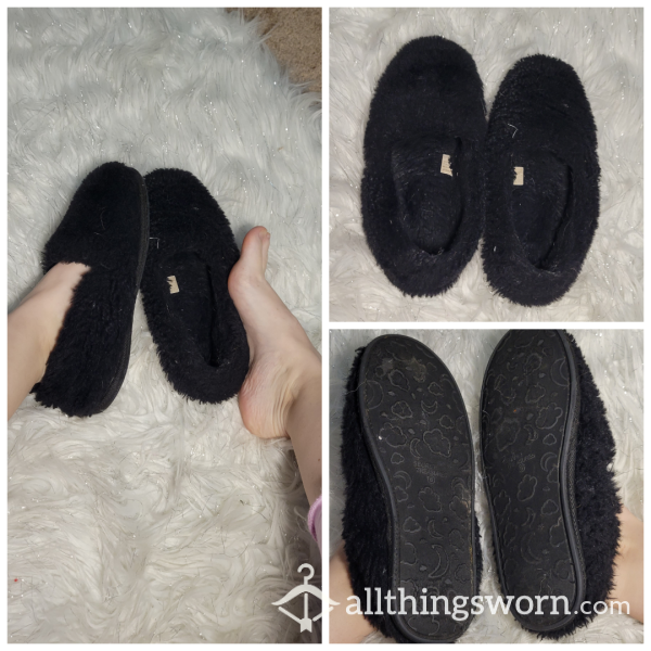 Buy SMELLY Well Worn Fluffy Slippers In Size Six Sti