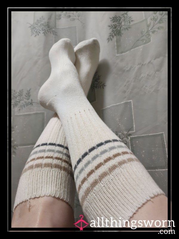 Soft Knee High Socks-Wrap Your Pecker Around The Softness And The Smell