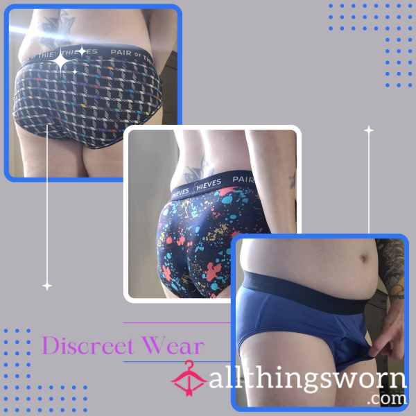 💙🩲 DISCREET WEAR, Mens Briefs, Various Patterns