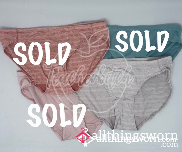 Soft Microfiber Hanes Full-back Panties | 2 Of 4 Different Pairs Available | (S)