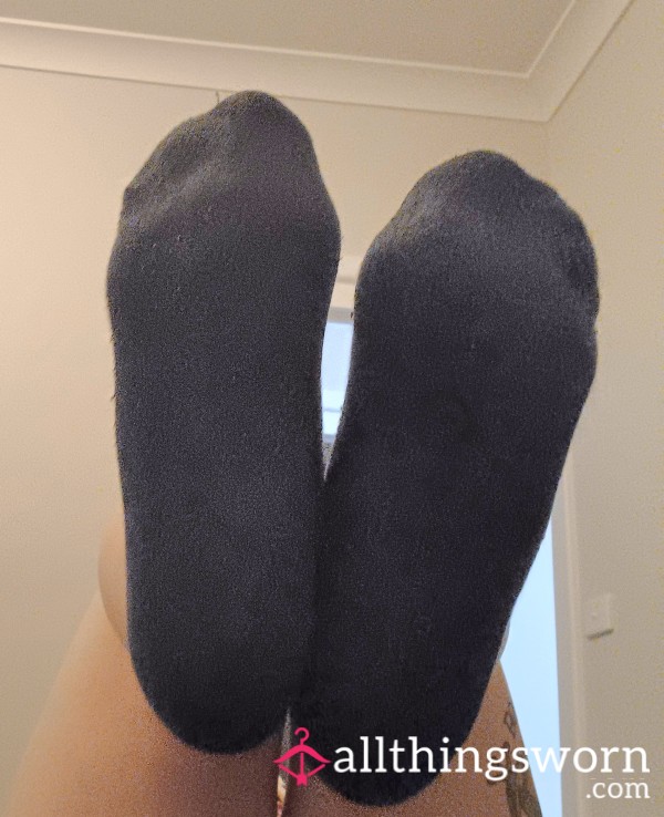 Soft, Very Well Worn Black Crew Socks