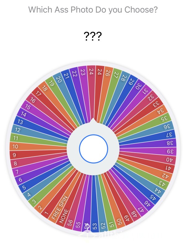 Spin The Wheel For An A** Pic 🍑