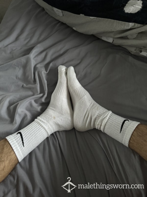 Stained White Nike Socks