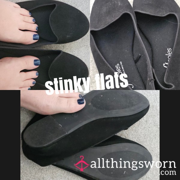 Stinky Worn Ballet Flats