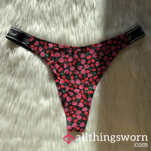 Strawberry & Cherry Print Thong