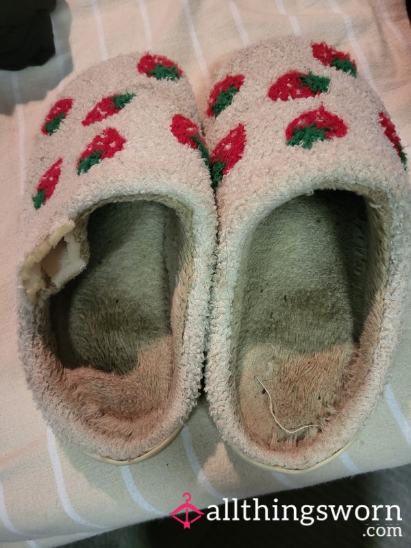 Well Worn Well Loved Strawberry Slippers Size 10 - 9 Saves