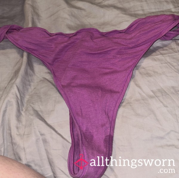 Stretched Out Purple Thong 🤣