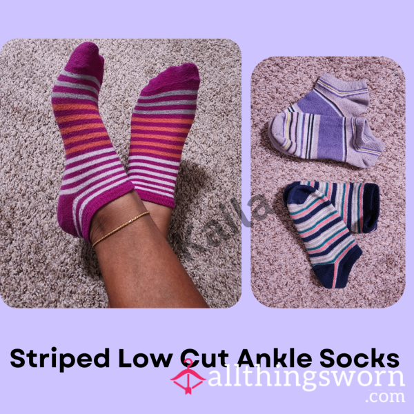 Striped Low Cut Ankle Socks