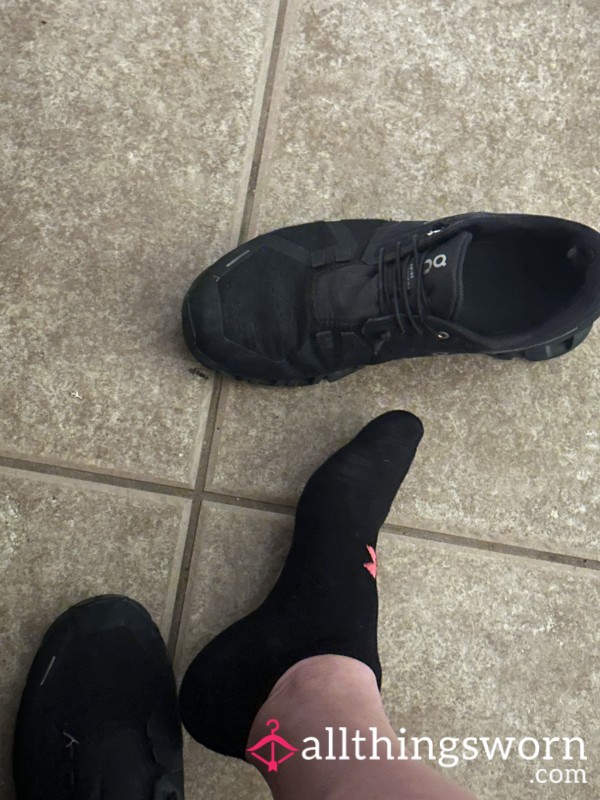 Sweaty 3 Mile Run Black Ankle Socks