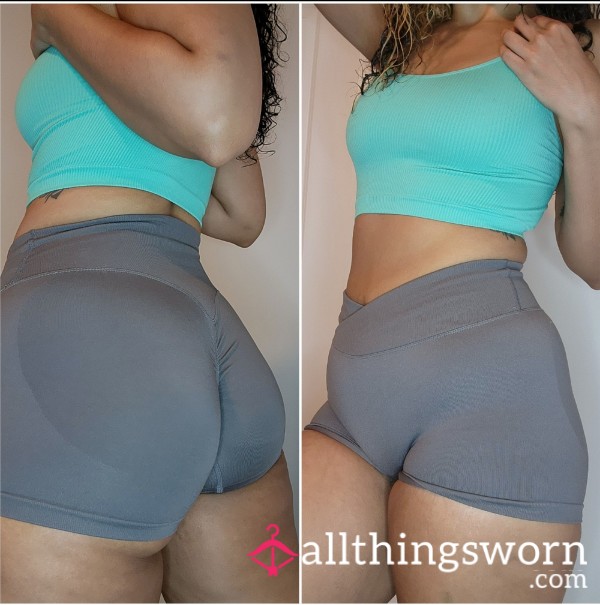 💦 Sweaty Gray Gym Shorts 💦