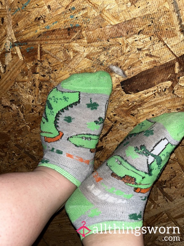 Sweaty Green And Grey Socks