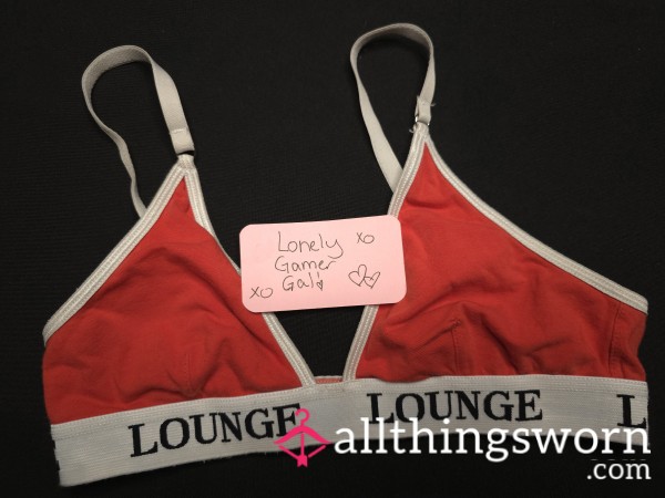 Sweaty Red Lounge Bra.