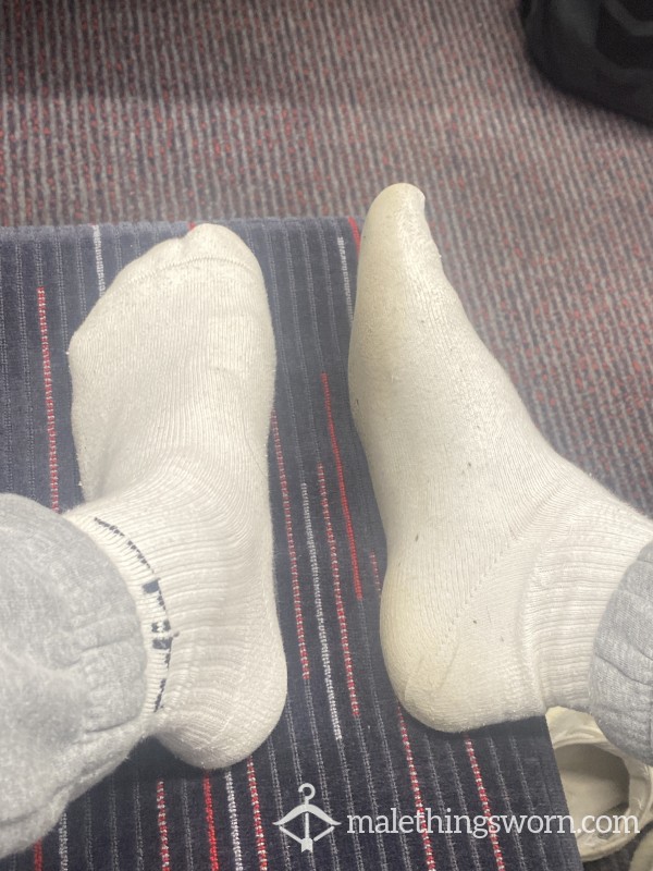 Sweaty White Adidas Socks