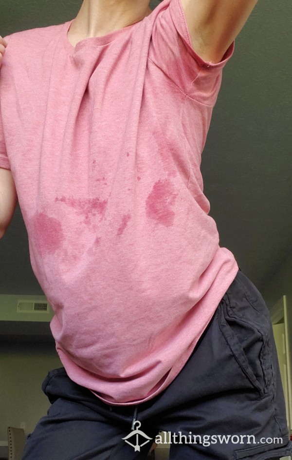 T-shirt. Sweaty Armpits, Worn By Me. Male S Size.