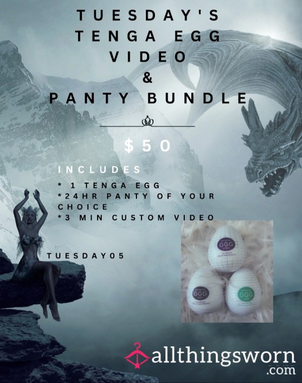Tenga Egg, Panty, And Custom Video Bundle