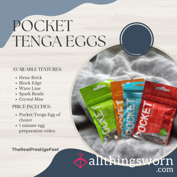 Pocket Tenga Egg - Includes 1 Minute Egg Preparation Video - From £25.00 + P&P