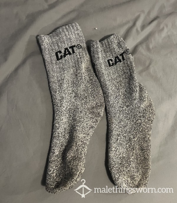 Thick Grey Crew Socks