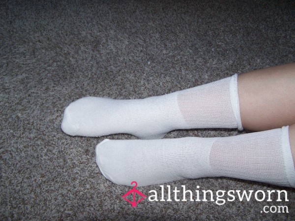 Thick White Cotton Socks