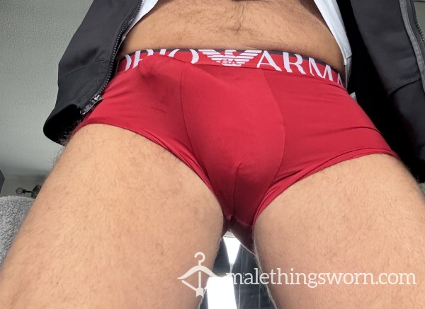 Tight Red Armani Trunks - M