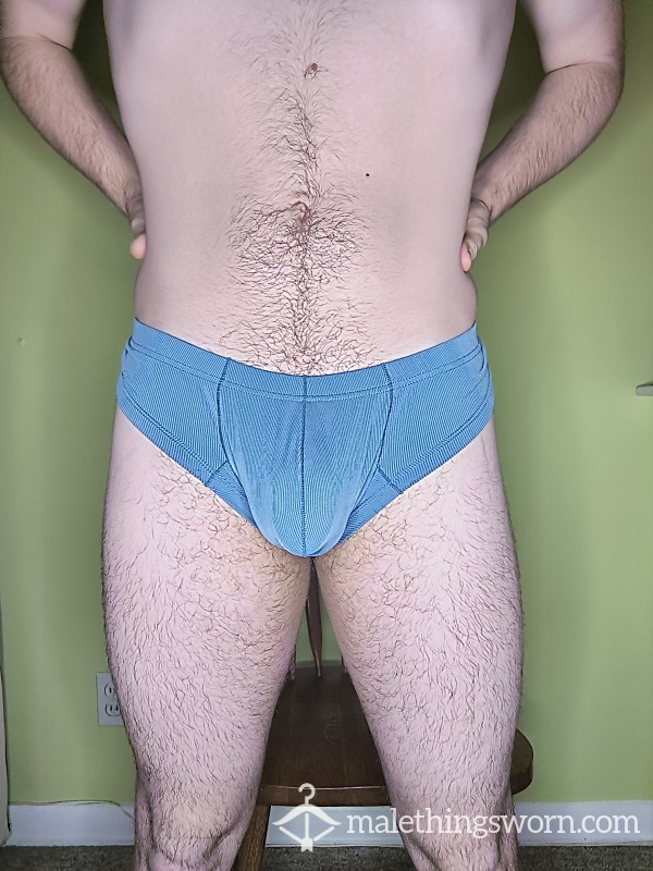 Sweaty Sub Bought G-string Briefs, Purple, Black, And Blue Silky