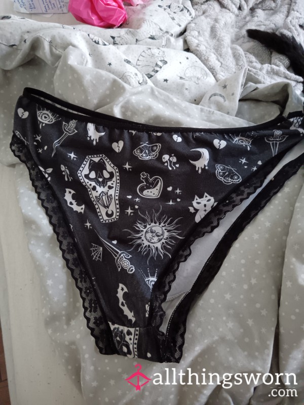 Todays Dirty Goth Panties UK Size 20 - Get Them Before I Wash Them 😋