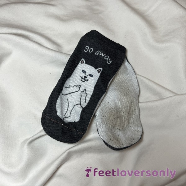 2 Years Old Toe Imprint Mean Cat Socks