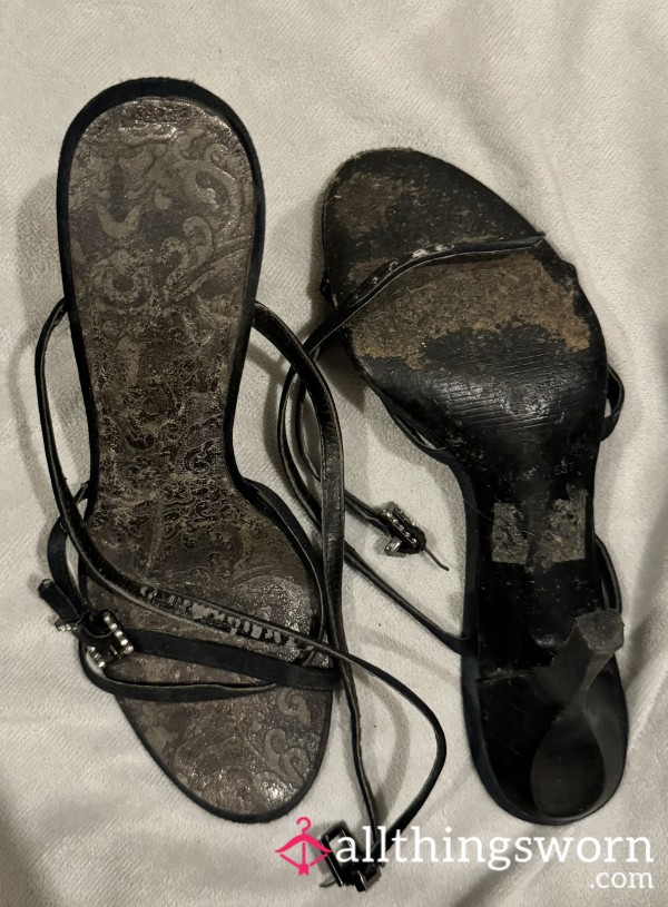 Trashed High Heeled Sandals