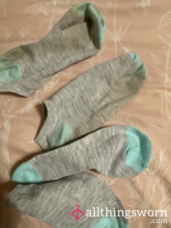 Two Sets Worn Dirty Socks